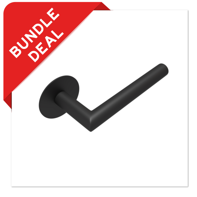 Sluitwerkpakketten met Deurkruk Orbit 19 Flat Zwart